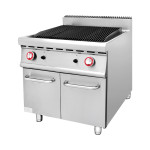 Gas Lava Rock Grill With Cabinet