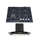 Polystar Range Hood Digital Function+ 4Burner Gas Cooker Hob