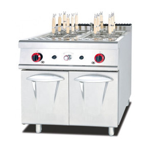 12 Month Warranty Stainless Steel 240V Commercial Gas Pasta Cooker with Cabinet