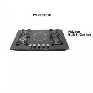 Polystar 4 Gas Burners 1 Hot Plate Built-in Gas Hob - pv-90g4e1b