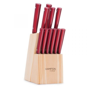 Morphy richards hotsell knife block red