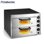 Commercial kitchen baking electric baking equipment 2 layers pizza oven industrial pizza oven