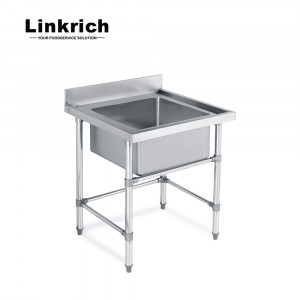 2021 Free Standing Stainless Steel Commercial Single Sink